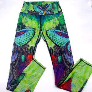 Yoga Democracy Dragonfly gym workout long leggings